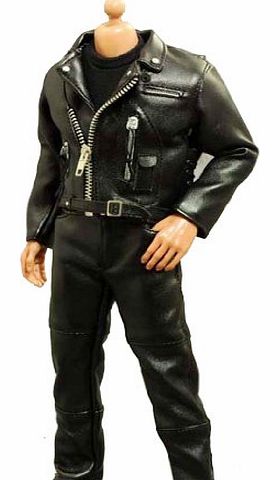 05 NEW 1:6 ZY TOYS Terminator Arnold Black Motorcycle Leather Jacket T-800 F 12`` Figure