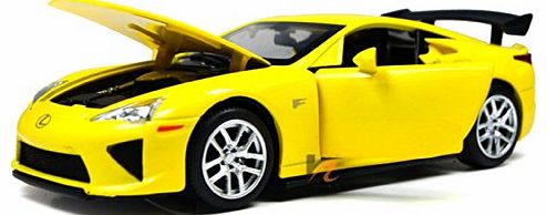 NuoYa 05 Yellow 1:32 Lexus LFA Diecast Car Alloy Model Toy Collection with Sound