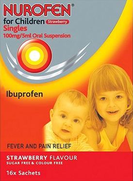 Nurofen, 2041[^]10028295 For Children Singles Strawberry Flavour