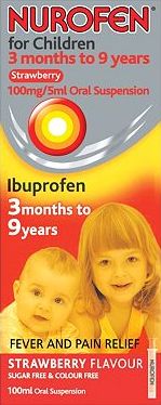 Nurofen, 2041[^]10073482 for Children Strawberry 3 months to 9