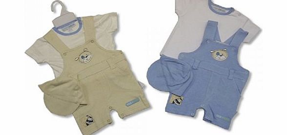Nursery Time 3 Piece Baby Boy Clothes Set 3/6 months - Cream/Beige