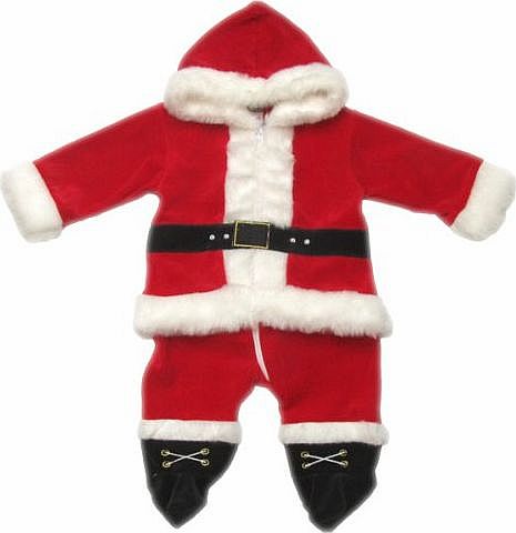 Christmas all in one Santa Suit Babygrow - 12-18 months
