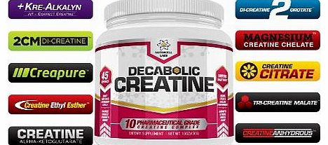 Nutracell Labs Decabolic Creatine - Powerful 10 Blend Creatine - Extreme Anabolic Muscle, Strength and Size Boost