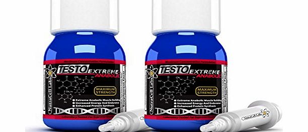 Nutracell Labs Testo Extreme Anabolic (2 Month Supply) Strongest Legal Testosterone Booster - Muscle Growth 