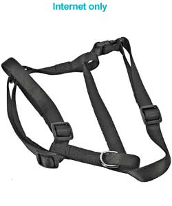 nylon Padded Dog Harness Medium - Black