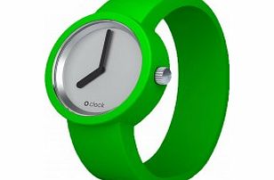 O clock SILVER Apple Green Watch
