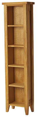 oak Bookcase 60in x 15.5in Narrow Tall Wealden