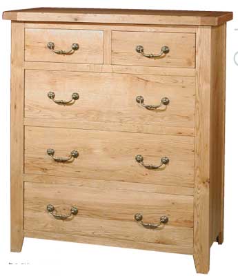 CHEST OF DRAWERS 2 OVER 3 COTSWOLD RUSTIC