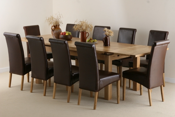 6ft x 3ft Solid Oak Extending Dining Table   10