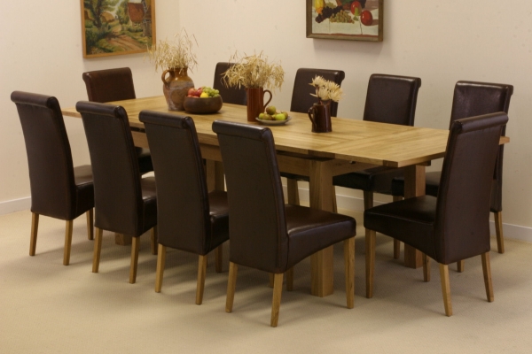 Oak Furniture Land 6ft x 3ft Solid Oak Extending Dining Table   8