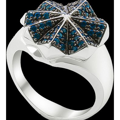 Nature is King Ring, Silver with Blue Topaz