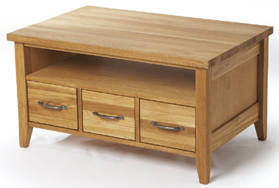 oak TV UNIT 3 DRAWER