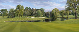 oakland Hills Country Club 16th Hole Golf Print