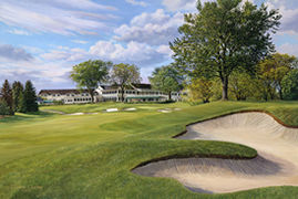 oakland Hills Country Club 18th Hole Golf Print