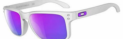 Holbrook Matte White/violet Iridium Glasses