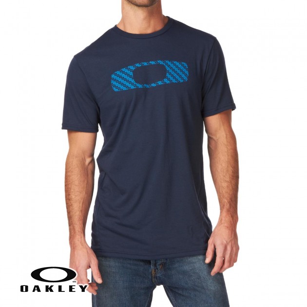 Mens Oakley Way Out O T-Shirt - Navy Blue