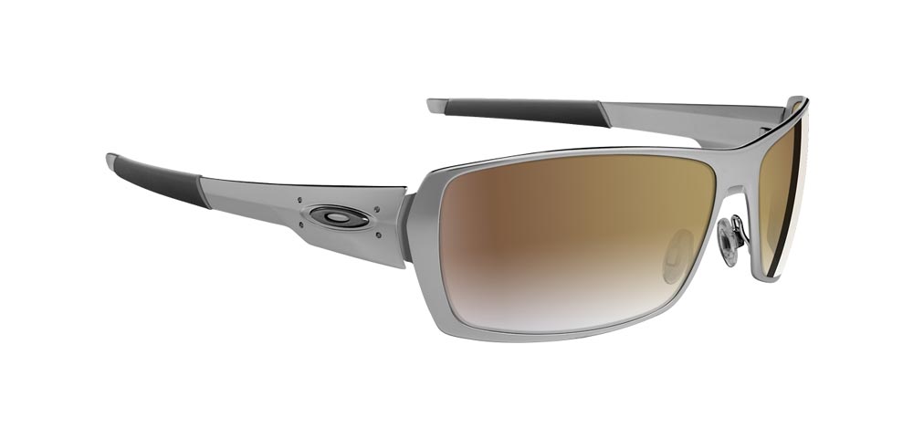 Oakley Spike Black Chrome with Brown Gradient