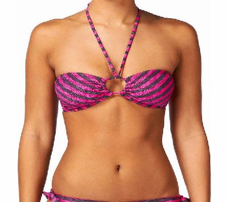 Oakley Womens Oakley 3D Stripe Bandeau Bikini Top -