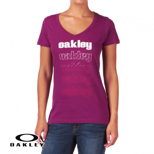 Oakley Womens Oakley Blur T-Shirt - Magenta Purple
