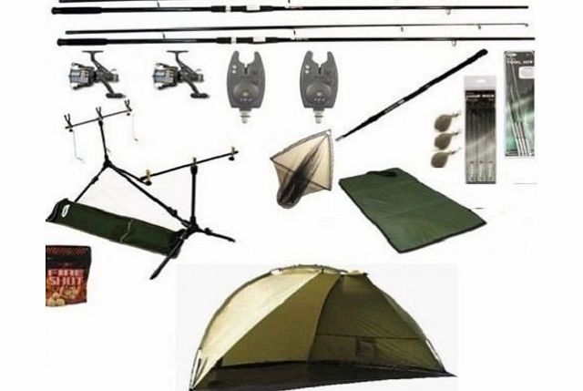 Oakwood Complete Carp Fishing Set All You Need To Start Carp Fishing   Shelter/Bivvy