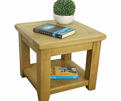  - OAK LAMP TABLE / SOLID TABLE WITH SHELF / LIVING ROOM SIDE UNITS / BED SIDE TABLE