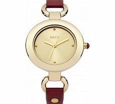 Oasis Ladies Red Leather Strap Watch
