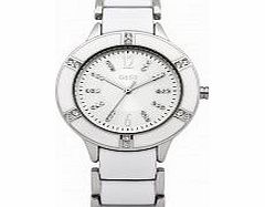Oasis Ladies Silver and White Bracelet Watch