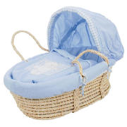 OBaby B Is For Bear Moses Basket Blue