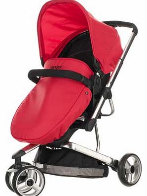 Obaby Chase 3 Wheeler Pramette - Black and Red