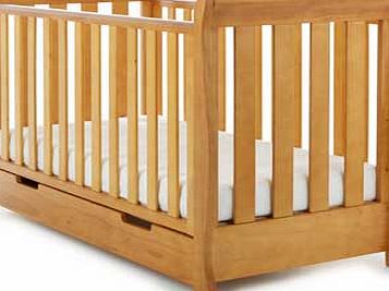 Obaby Lincoln Mini Sleigh Cot Bed - Country Pine