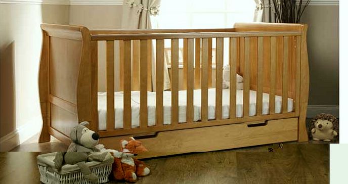 Obaby Lincoln Sleigh Cot Bed - Country Pine