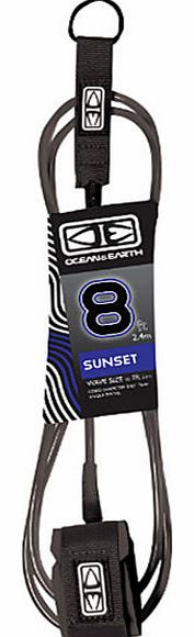 Ocean and Earth Sunset Black Moulded Leash - 8ft 0