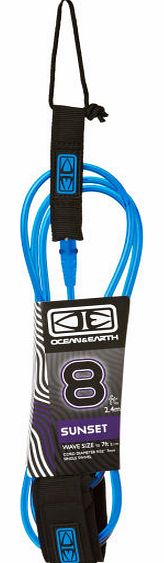 Ocean and Earth Sunset Blue Moulded Leash - 8ft 0