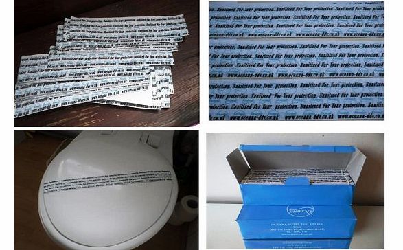 500 X TOILET SEAT BANDS SANITISATION STRIPS GUEST HOUSE HOTEL