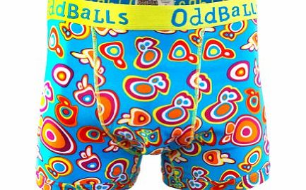 Oddballs Mens Boxer Shorts Psychedelic - L