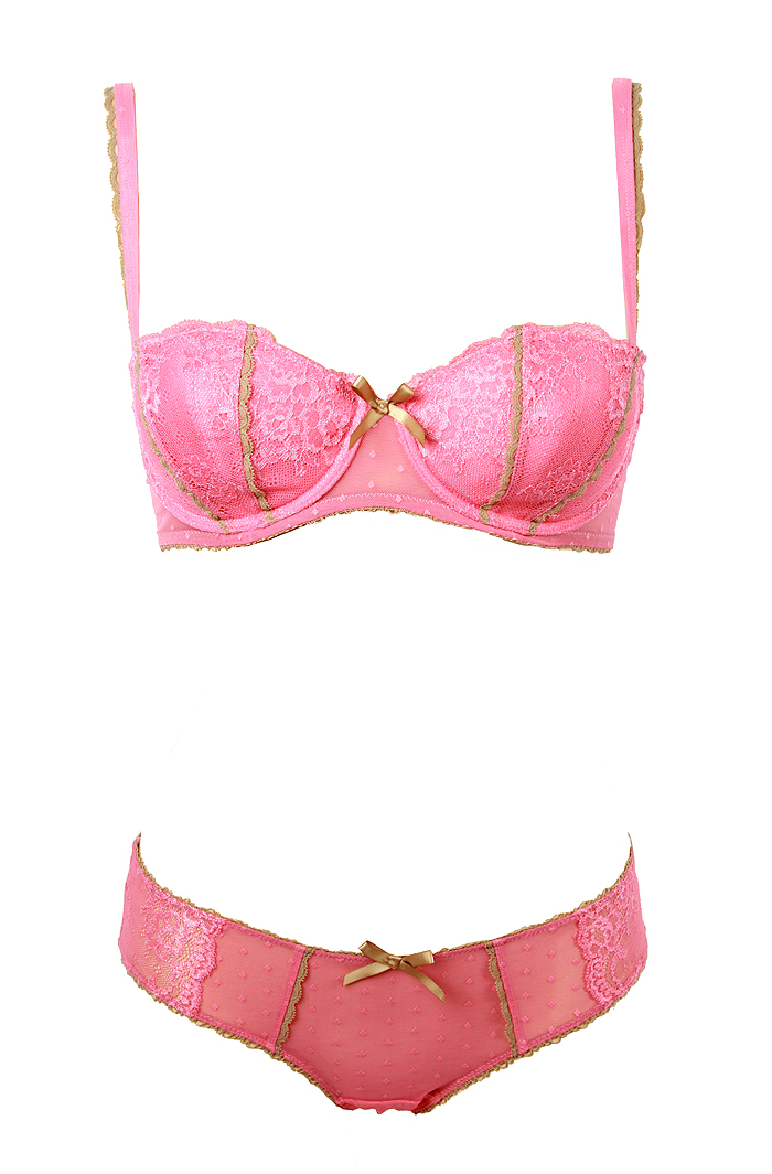 Rose Lace Padded Balconette Bra by Odille
