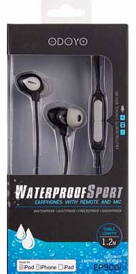 Odoyo EP900i Waterproof In-Ear Headphones - Black