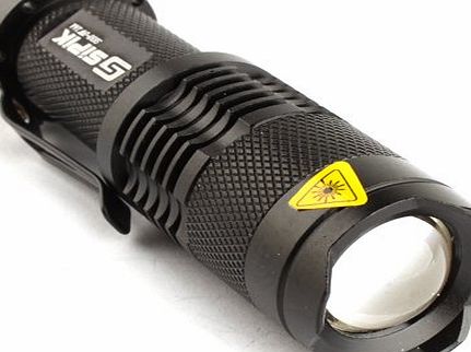 Mini 300 Lumen CREE Q5 Zoomable and Focus Adjustable LED Flashlight Torch With Waterproof Design