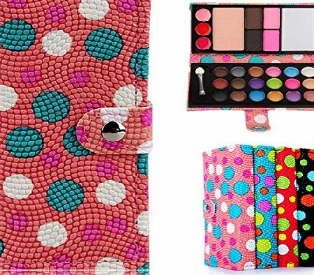 Oenbopo Makeup Palette Wallet Case Bag Cosmetic Matte Eyeshadow Cream Eye Shadow Makeup Palette Shimmer Set 21 Eyeshadow 4 Blusher 1 powder (Pink)