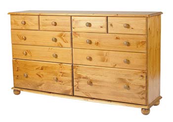 Dursley Solid Pine 4+4+2 Drawer Chest