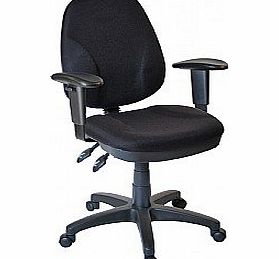 Office Furniture Online Comfort Ergo 2-Lever Operator Chair With T-Adjustable Arms - Black