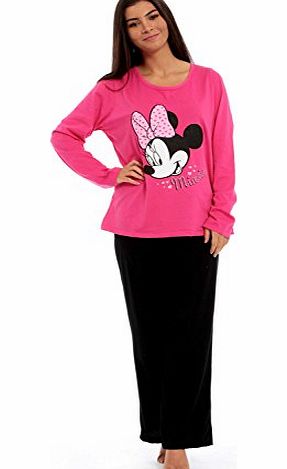 Official Disney Ladies Disney Minnie Mouse Cotton Pink Summer Pyjamas PJs