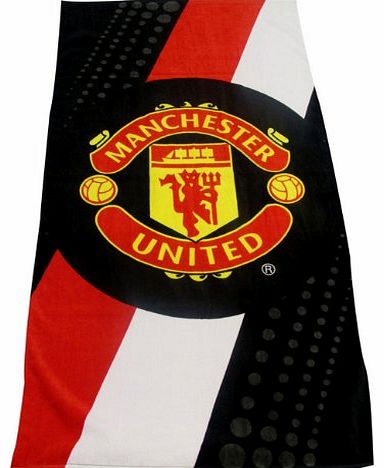 Official Football Merchandise Official Football Team Stripe Towel (Man Utd)