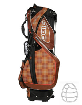 Ogio Golf Grom Stand Bag Copper Check