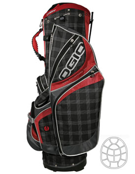 Golf Syncro Cart Bag Black Plaid