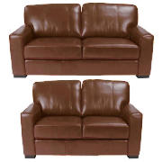 large & regular leather sofas, cognac