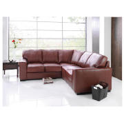 Ohio leather corner sofa, cognac