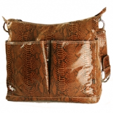OiOi Snakeskin Leather Hobo Changing Bag
