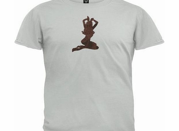 Old Glory Playboy - Mens Rusty Rabbit Soft T-shirt - X-Large Grey