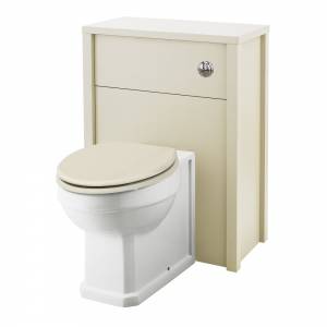600mm Ivory WC Toilet Furniture Unit For Back To